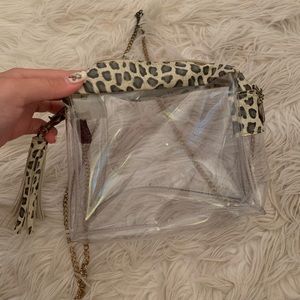 Clear Leopard Purse